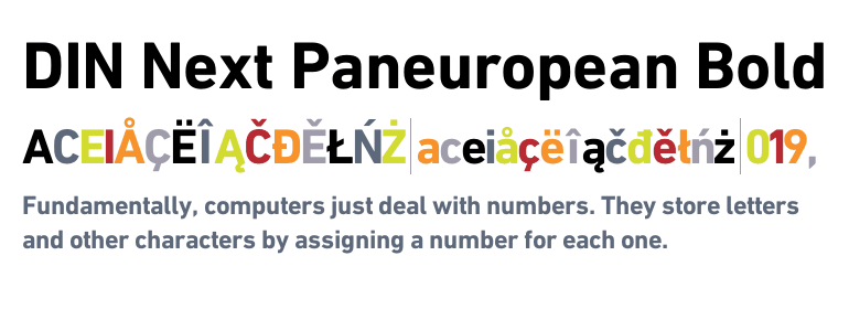 DIN Next Font Family Paneuropean W1G & CYR [Linotype] Download Free